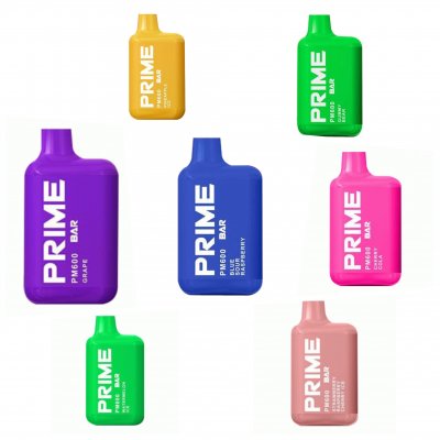 Box Of 10 Prime Bar 600 Puffs Disposable Vape